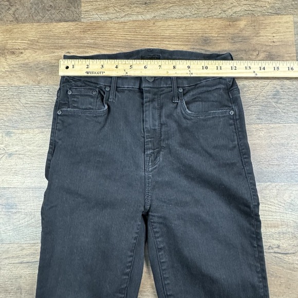 Mother High Waisted Tie Bow Looker Ankle Black Skinny Jeans‎ Not Guilty Wash 25 - Picture 6 of 9